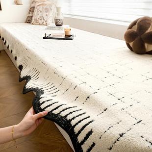 飘窗垫带垂边飘窗垫盖布薄款新款窗台垫四季通用薄款轻奢高级感阳