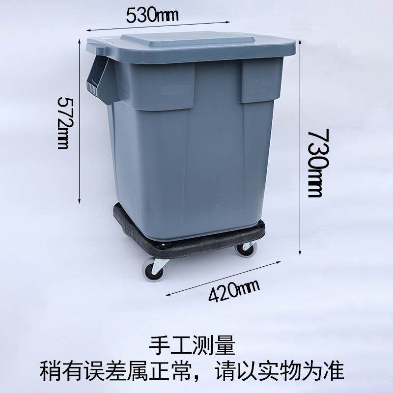 rubbermaid乐柏美方形储物桶贮存桶食品桶垃圾桶灰色