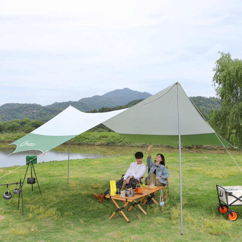 户外露营飞云八角天幕露营遮阳帐篷遮阳棚防晒防雨帐篷