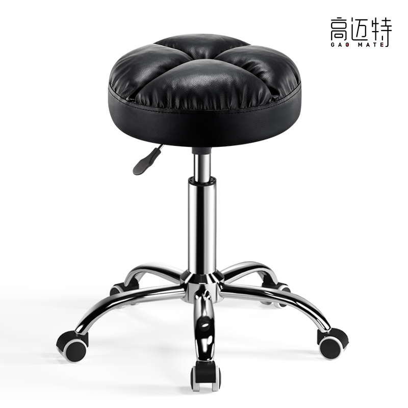 美容凳美发店专用可旋转升降圆凳子理发店椅子滑轮大工凳美甲凳子
