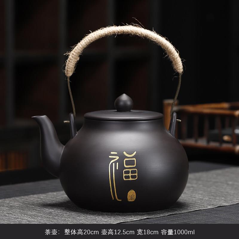 紫砂原矿提梁壶大号客厅泡茶喝茶功夫茶具复古家用餐厅大容量单壶