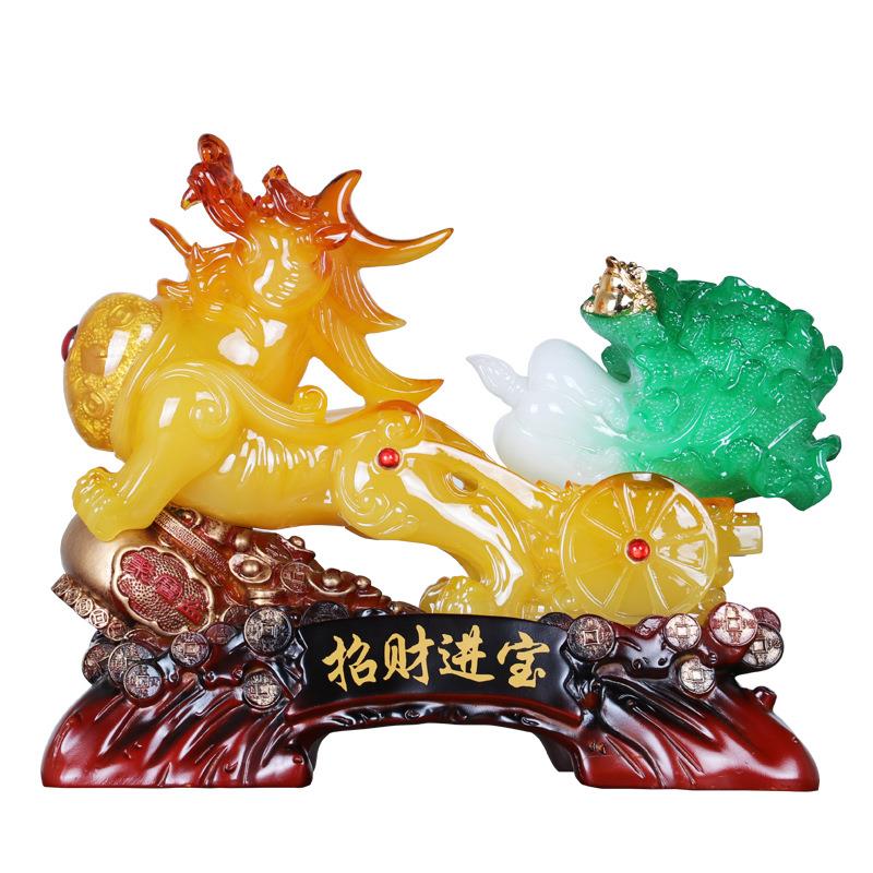 招财貔貅玉白菜摆件店铺开业礼品开店送礼客厅办公室收银台装饰品