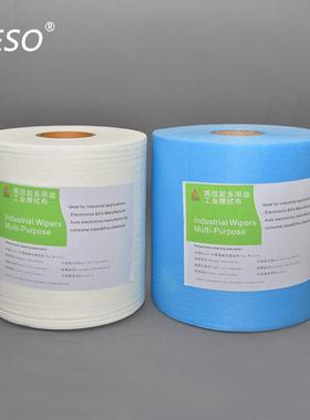 工厂水白色花压工业大卷擦拭纸吸油吸汽车实室DUJ验无尘布61003Y