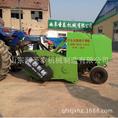 玉米秸秆收割打捆机高效率收割粉碎打捆机工作效果