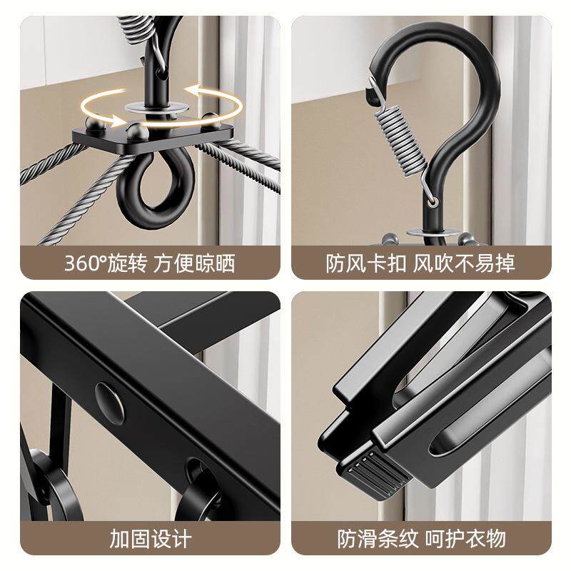 铝合金袜子晾晒架多夹子家用无痕不晾锈钢内衣架阳晒台袜衣JMD子