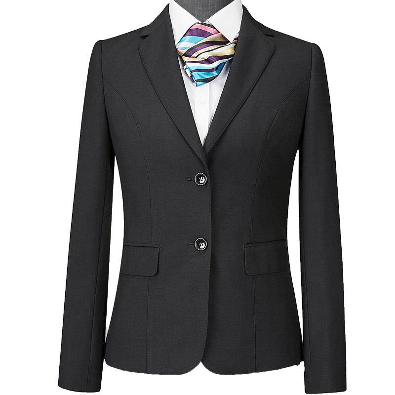 正品蒙西装套装女蓝正装秋冬藏职业装202帝4公考面试大西服外套黑