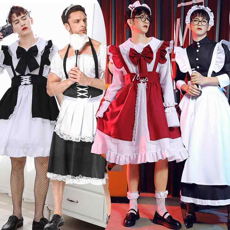 洛丽塔女装大佬男女仆cosplay服装伪娘制服男穿女反串话剧演出服