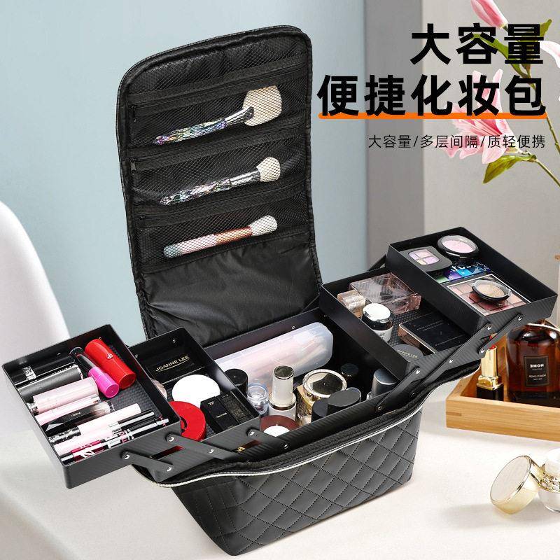 新款纹绣工具箱大容量便携化妆包多层多功能美甲美睫化妆箱外出用