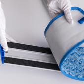 超细纤维平板拖把铝板大拖把家用地板瓷砖粘扣式 拖把铝合金杆排拖