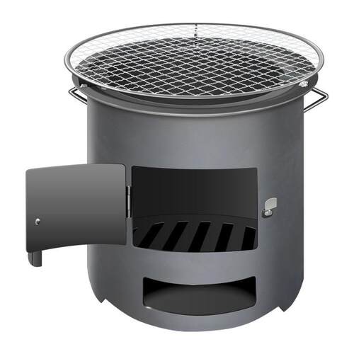 加厚火炉子围炉烧烤炉炭炉煮茶取暖多功能野炊家用烧柴点碳桶支架