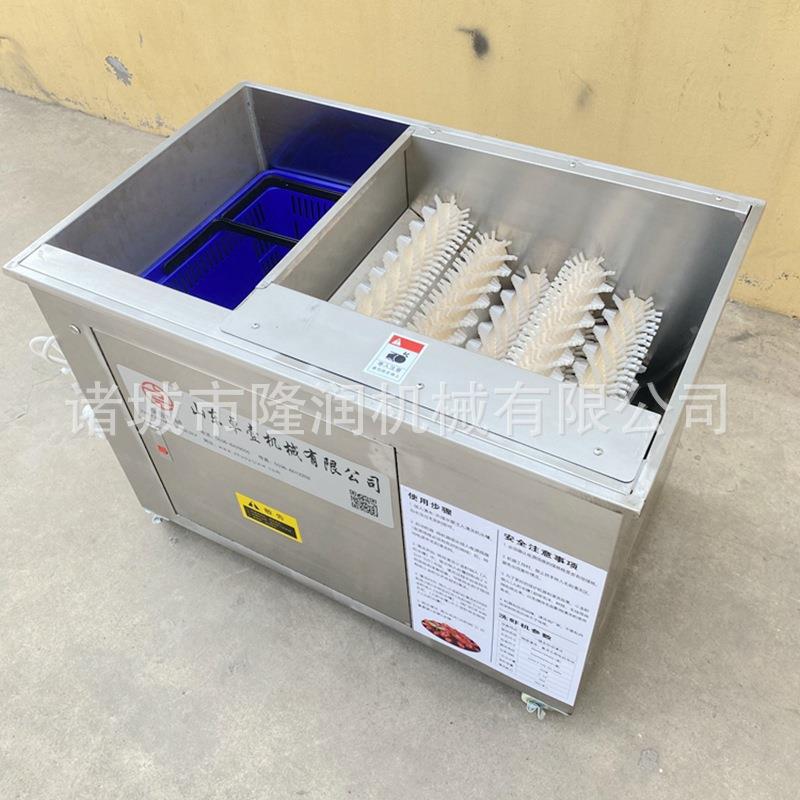 隆润机械供应小龙虾清洗机 软毛刷螺旋洗虾机操作简单 产量高