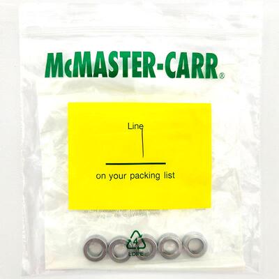 McMASTER-CARR美国麦克马斯特镍铬镀层抛光无螺纹垫片93320A205