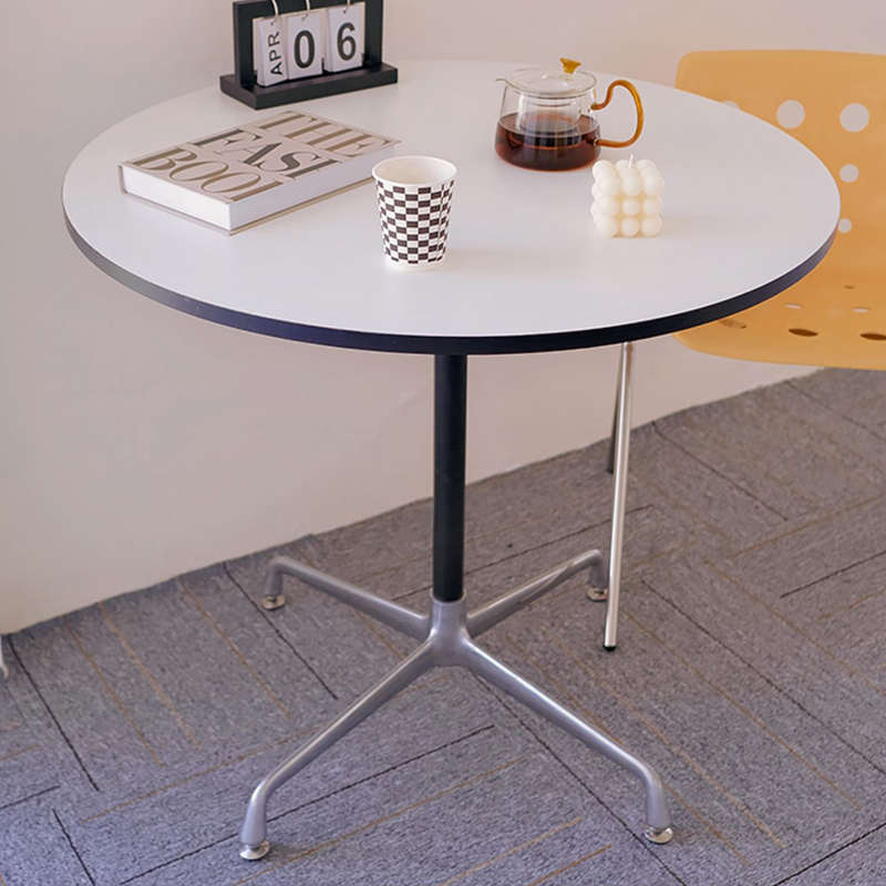 my伊姆斯餐桌会议桌小户型家用网红ins圆桌洽谈桌阳台白色中古桌