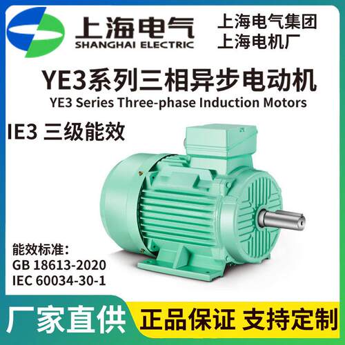 上海上电电机YE4-2/4/6/8低压高效三相异步电动机380V/660V双电压