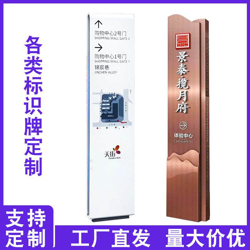 厂停车场商场景区标识牌指示牌小区指路牌公园导视牌小型户外标识