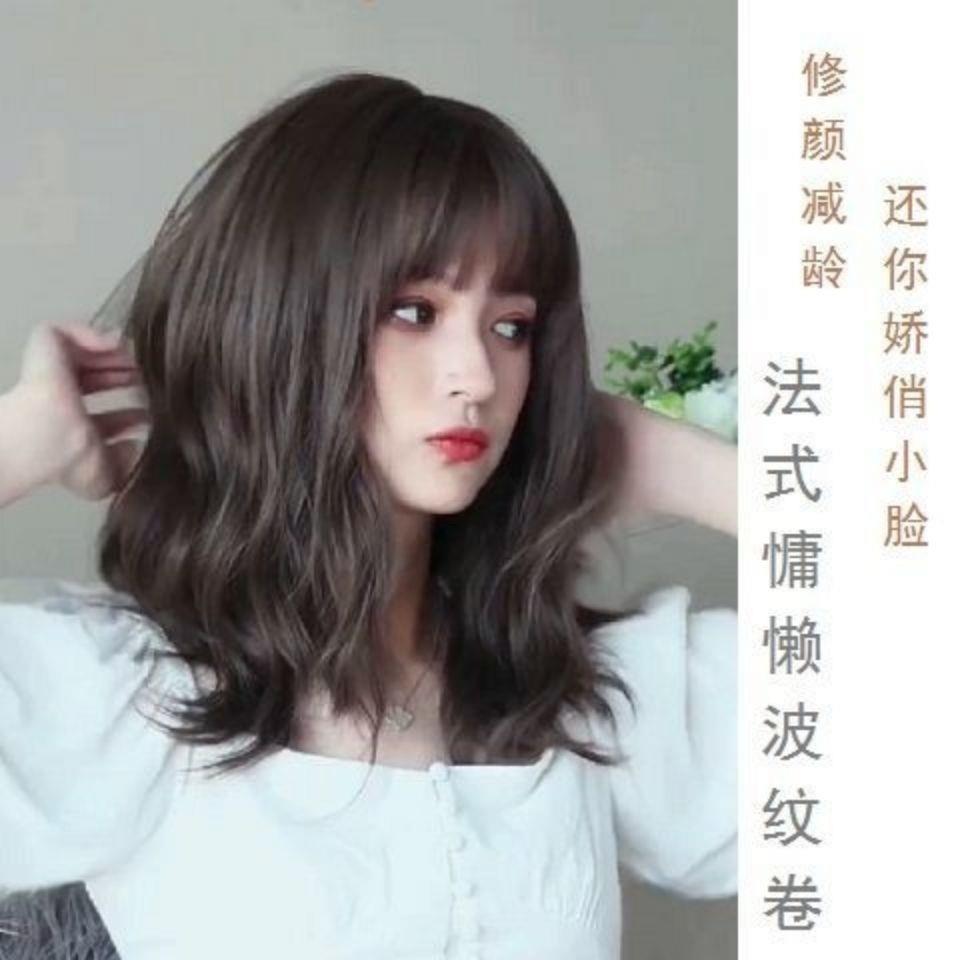 新款直销假发女中长发全头逼真齐肩锁骨短卷发学生网红微卷圆脸时