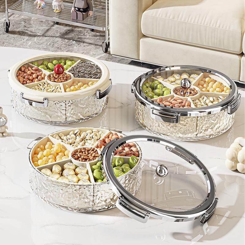 轻奢高档客厅茶几糖果盒干果盘坚果水果收纳盒分格多层过年好物,餐饮具,果盆/果盘/果篮,淘宝优惠券,粉丝福利购,淘宝优惠卷