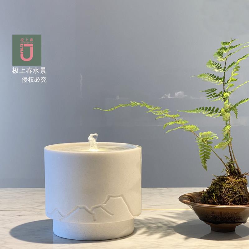 流水摆件循环水喷泉招财水景入户玄关现代简约办公室桌面家居饰品