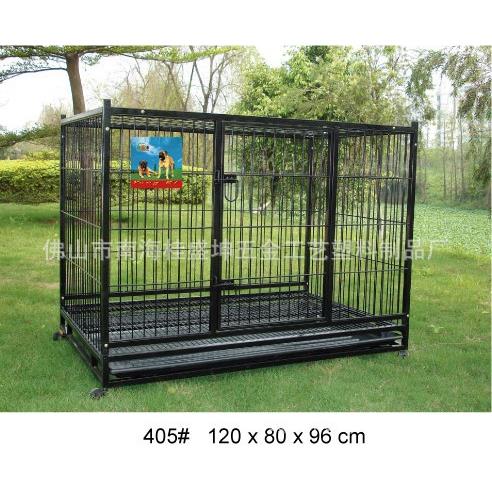 桂盛坤A405折叠狗笼结实方管大型犬滑轮底盘耐用直销