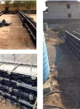 模板沟建筑塑料LIO四方混出水口墙塑钢模板模具现浇方柱凝体土