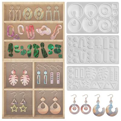 Earring Pendants Resin Molds Silicone Mold for DIY UV Epoxy
