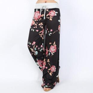 Spring/Summer/Autumn/Winter Women'S New Flower Printed Pants