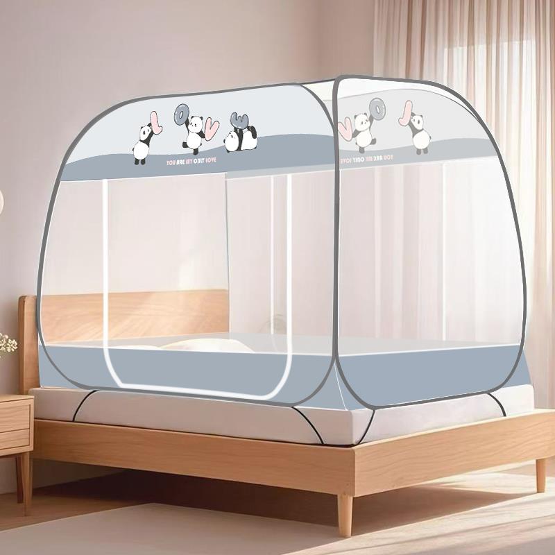 蚊帐蒙古包免安装三门回底可折叠学生宿舍单人床儿童防摔家用卧室