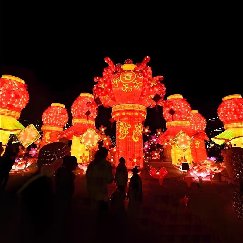 春节元宵大型花灯自贡厂家设计元旦庙会灯展新年彩灯灯组装饰摆件