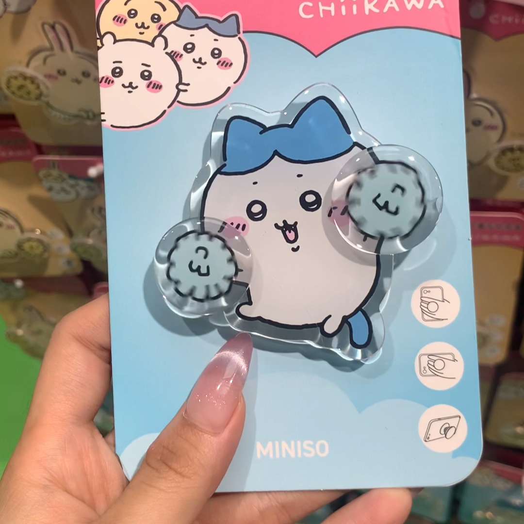 chiikawa二人转亚克力手机气囊支架可爱乌萨奇吉伊可旋转伸缩礼物