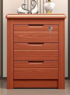 多抽屉床头柜实木安中式装复古网红代斗柜免装带现床头柜锁柜子整