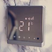 触摸屏中央空调液晶温控器风机盘管三速开关黑色金色空调控制面板