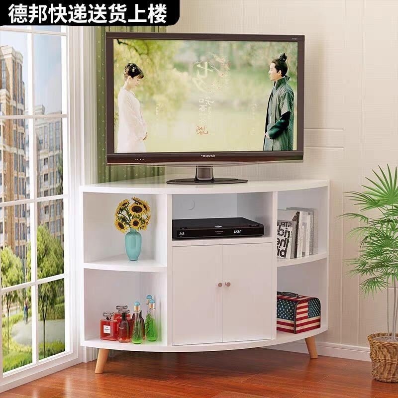 三角新款转角收纳柜简约卧室墙角柜圆弧组合电视柜客厅柜可定做