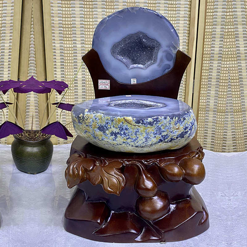 玛瑙聚宝盆钱袋子摆件批发聚宝盆洞厂家玛瑙开业礼品天然巴西