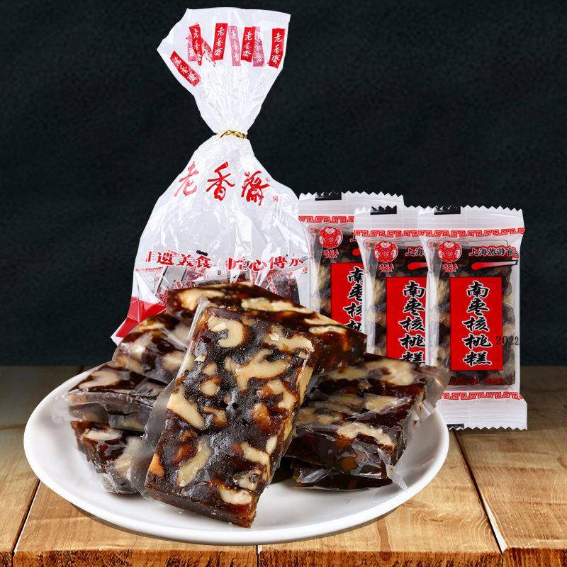 老香斋南枣核桃糕上海特产老字号老式传统糕点休闲零食点心糖果