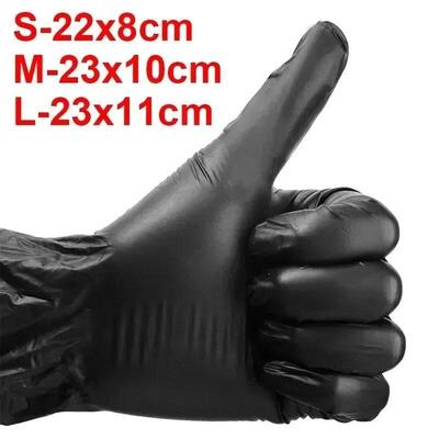 Disposable Gloves Black Nitrile Gloves for Home Kitchen Cook
