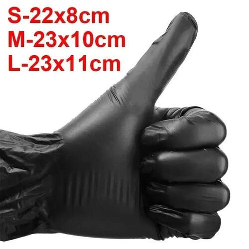 Disposable Gloves Black Nitrile Gloves for Home Kitchen Cook