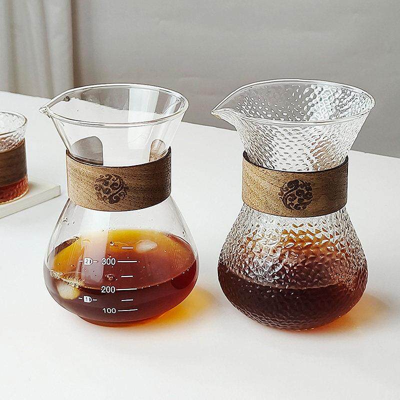 dheer手冲咖啡壶高硼硅玻璃分享壶咖啡过滤器具挂耳杯不锈钢滤网