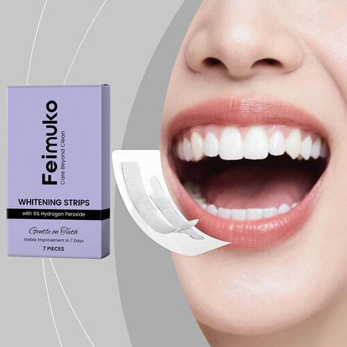 Feimuko Teeth Whitening Strips, containing mint essence, pro