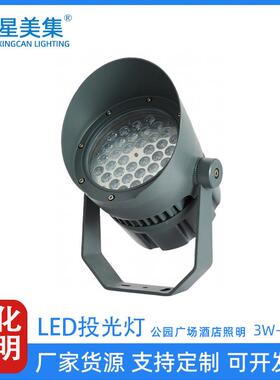 投光灯夜景照树灯射树聚光12W18W24W36W户外彩色大功率广告牌射树