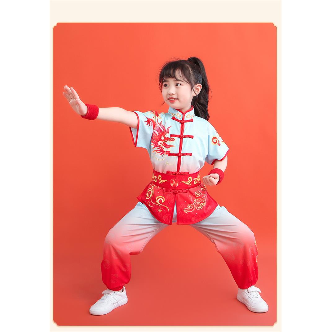 正品六一儿童术演出服功中练国风男女学长短袖中小生表演服舞台武