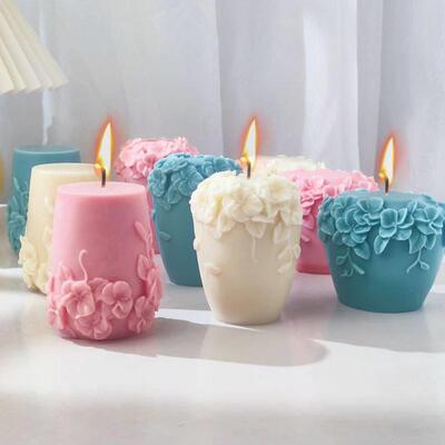 Large Rattan Flower Silicone Candle Mold DIY Peony Soap Resi