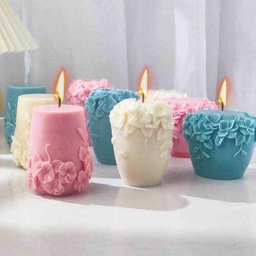 Large Rattan Flower Silicone Candle Mold DIY Peony Soap Resi
