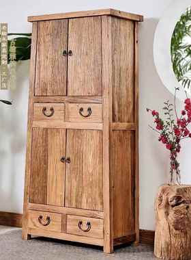 纳老木储柜卧室书柜物衣服收柜实58233木中式仿古立柜客榆厅家具