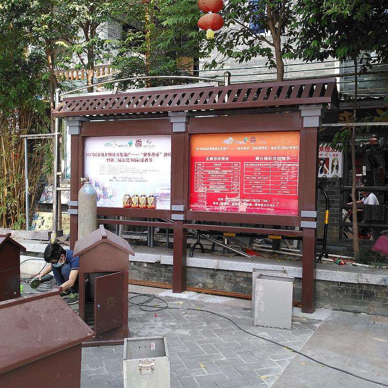 厂家直供不锈钢宣传栏橱窗广告金属宣传栏 校园宣传栏定 制