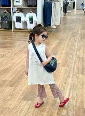 夏新款宽松男童女童通字母QZ373背裙夏季卡薄心款儿童季连衣裙休