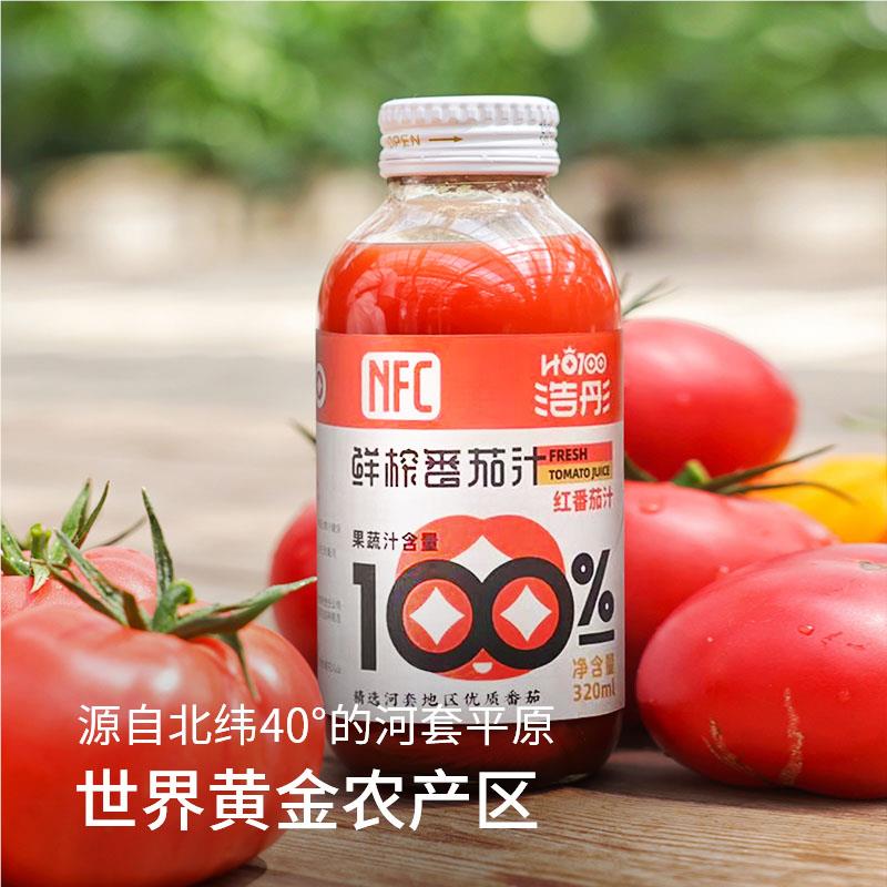 远方的梦想浩彤菓乐美NFC鲜榨番茄汁果蔬非浓缩原浆320g*6瓶