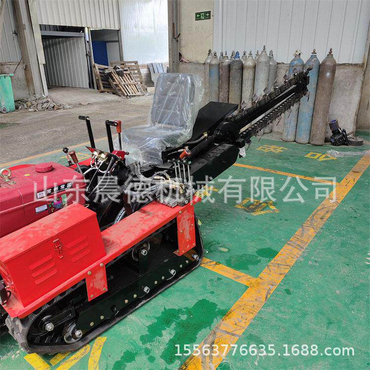 乘坐式链条开沟机 自走式果园挖沟工程管道挖槽机