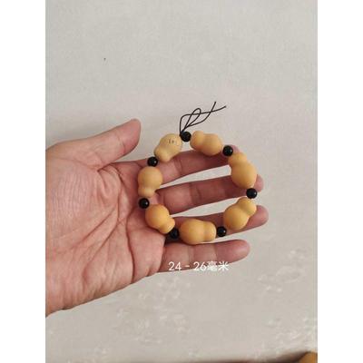 天然手把文玩草里金超小手捻葫芦手串手链一物一图皮质老成瓷实
