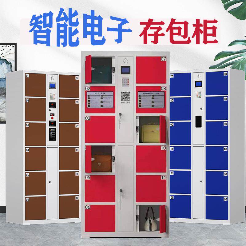 24门电子存包柜寄存柜超市快递柜考场寄存柜储物柜指纹条码柜厂家