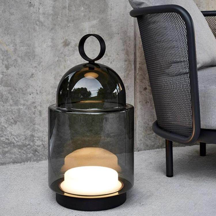 后现代创意客厅简约玻璃台灯 艺术卧室床头柜样板房书房台灯